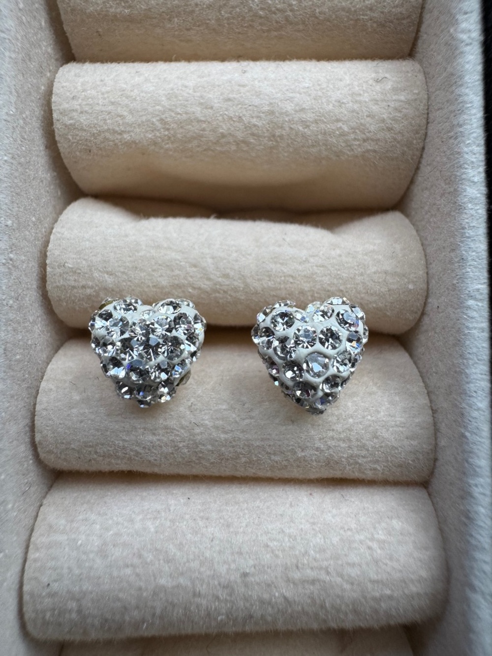 14k Gold heart stud earrings
